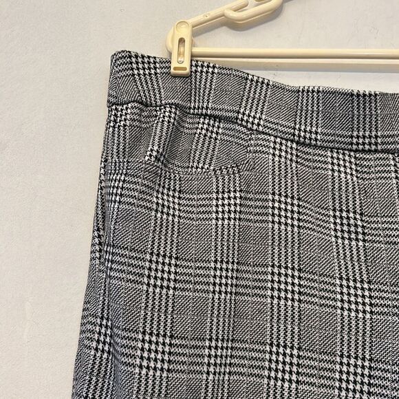 Lane Bryant black white plaid pull on trouser pants Size 22/24 Long New - Picture 4 of 9